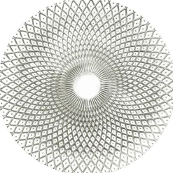 Mandala - Glass Charger Plate in Silver (Item # 0230)