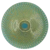 Mandala - Glass Charger Plate in Gold Teal (Item # 0230)