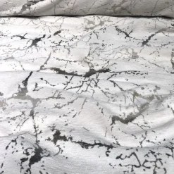 Marble Jacquard Table Runner in Silver