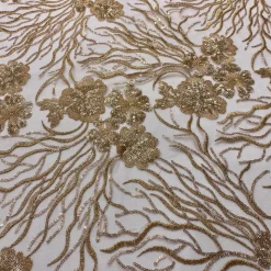 Marigold Sequins Table Linen in Rose Gold