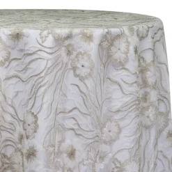 Marigold Sequins Table Linen in Ivory