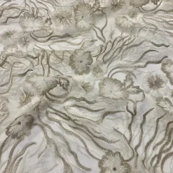Marigold Sequins Table Linen in Ivory