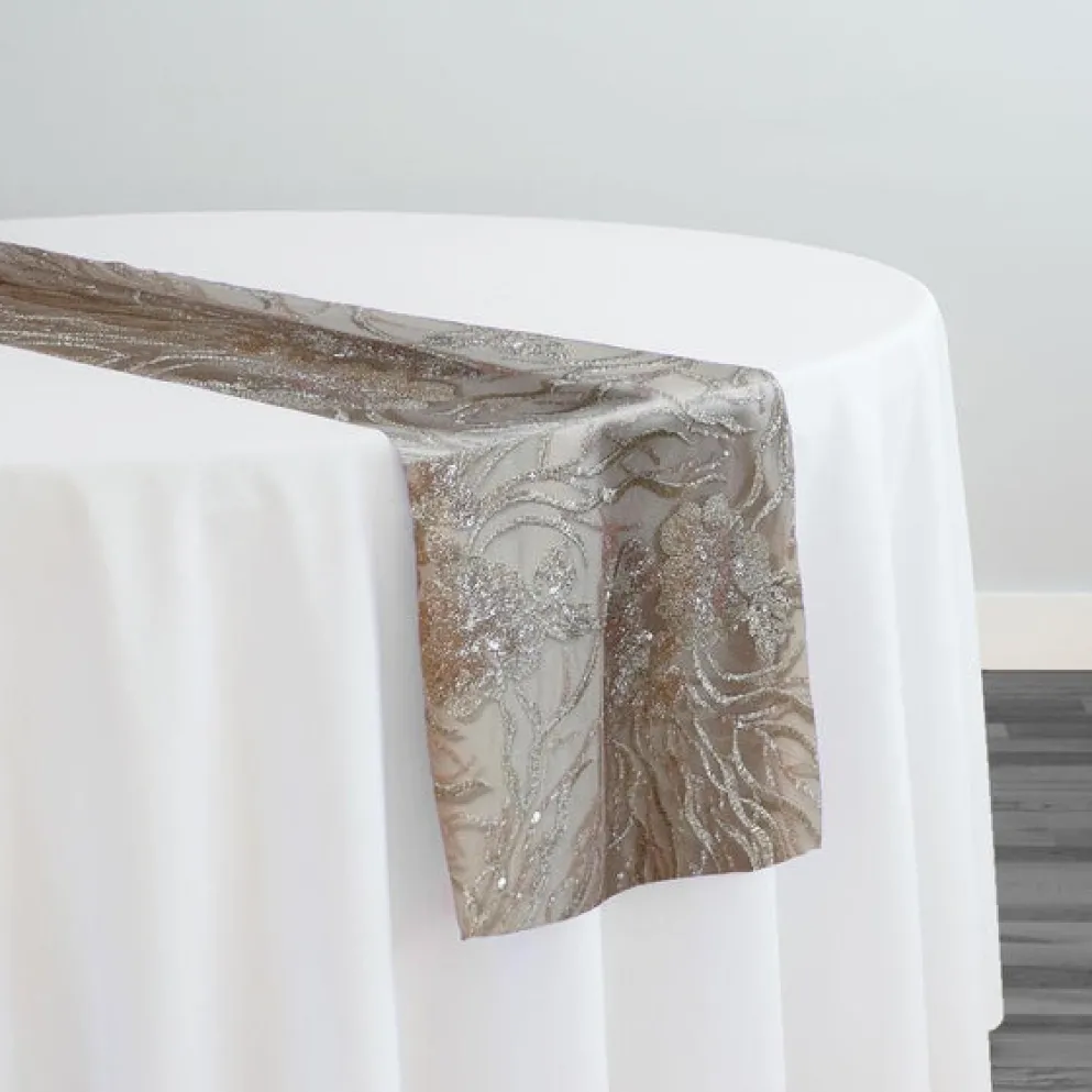 Marigold Sequins Table Runner in Rose Gold
