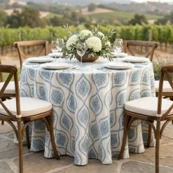 Mayfair (Slub Print) Table Linen in Copen Perry