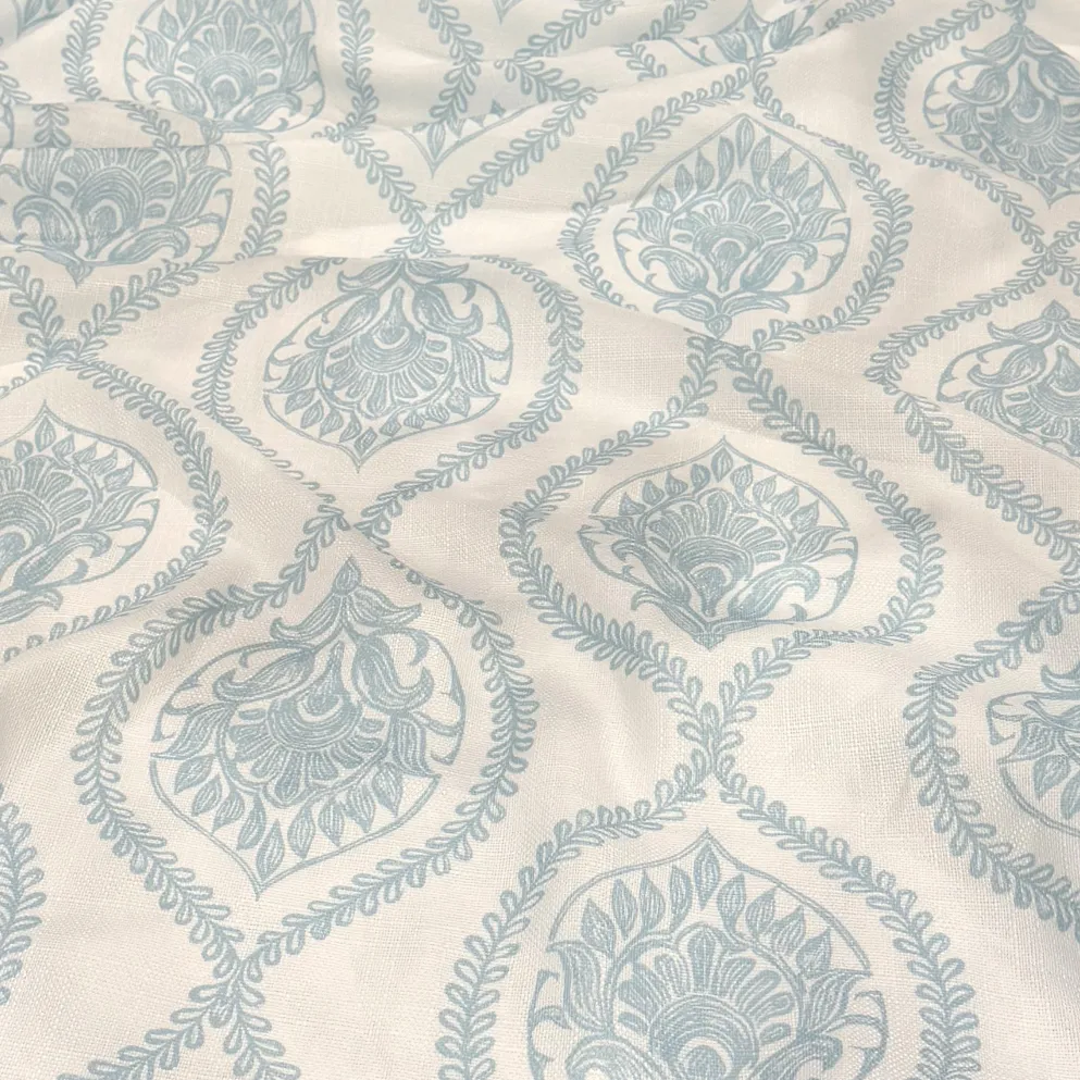 Mayfair (Slub Print) Table Linen in Lt Blue