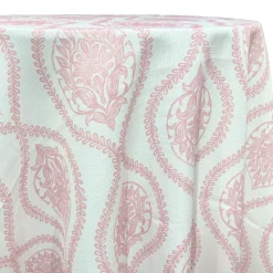 Mayfair (Slub Print) Table Linen in Dusty Rose