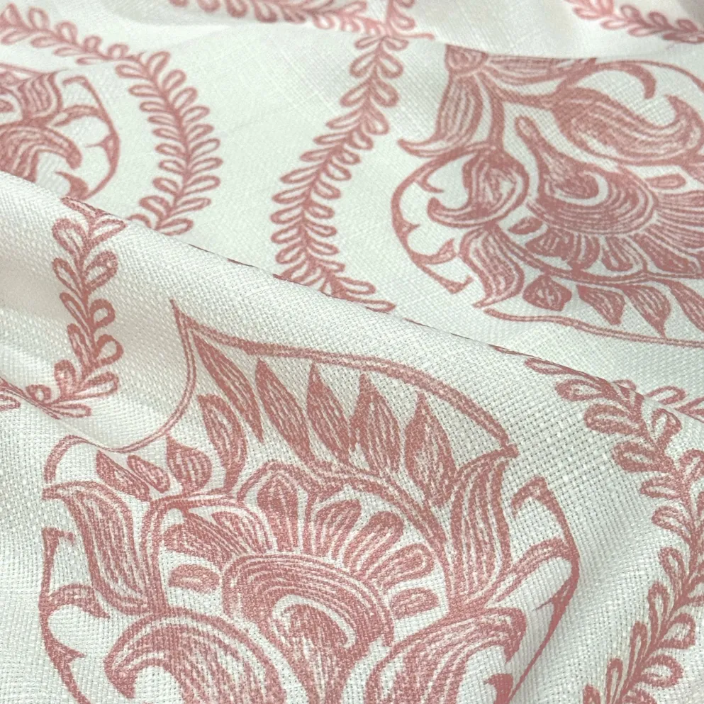 Mayfair (Slub Print) Table Linen in Dusty Rose