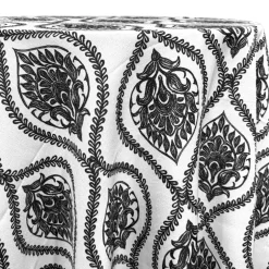 Mayfair (Slub Print) Table Linen in Black
