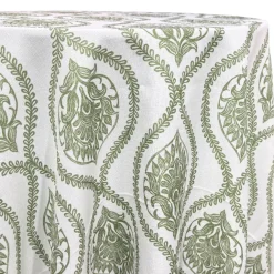 Mayfair (Slub Print) Table Linen in Sage