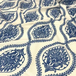 Mayfair (Slub Print) Table Linen in Royal