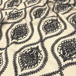 Mayfair (Slub Print) Table Napkin in Black / Taupe