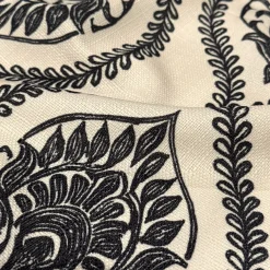 Mayfair (Slub Print) Table Napkin in Black / Taupe