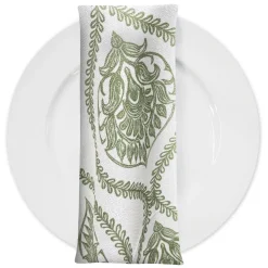 Mayfair (Slub Print) Table Napkin in Sage