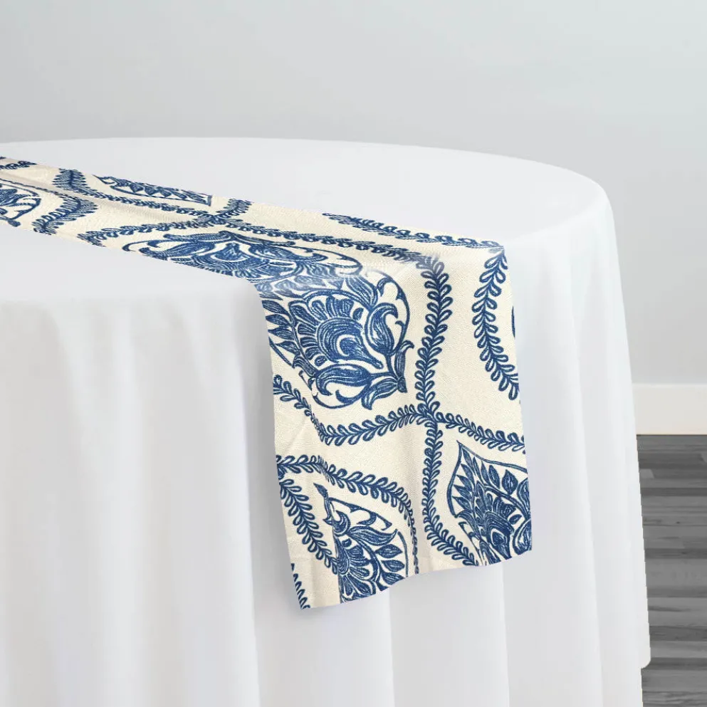 Mayfair (Slub Print) Table Runner in Royal