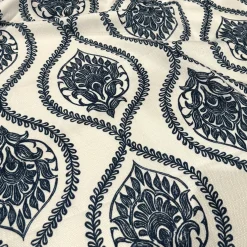 Mayfair (Slub Print) Table Runner in Navy