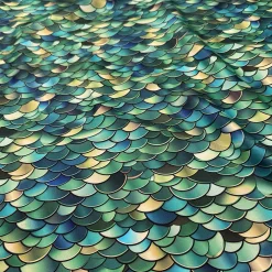 Mermaid (Poly Print) Table Napkin in Emerald