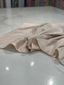 Metallic Burlap Table Linen in Champagne/Silver