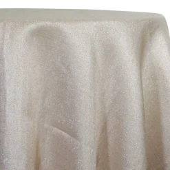 Metallic Burlap Table Linen in Champagne/Silver