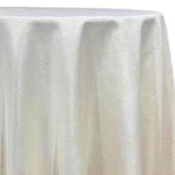 Metallic Burlap Table Linen in Ivory/Gold