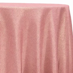 Metallic Burlap Table Linen in Pink/Gold