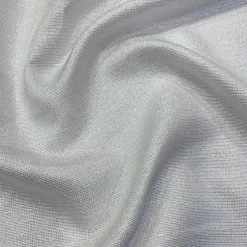 Metallic Burlap Table Linen in White/Silver