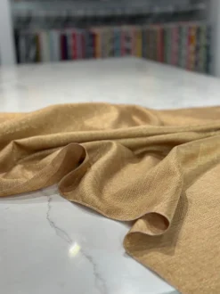 Metallic Burlap Table Linen in Gold/Gold