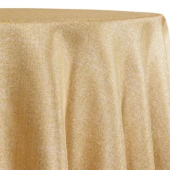 Metallic Burlap Table Linen in Gold/Silver