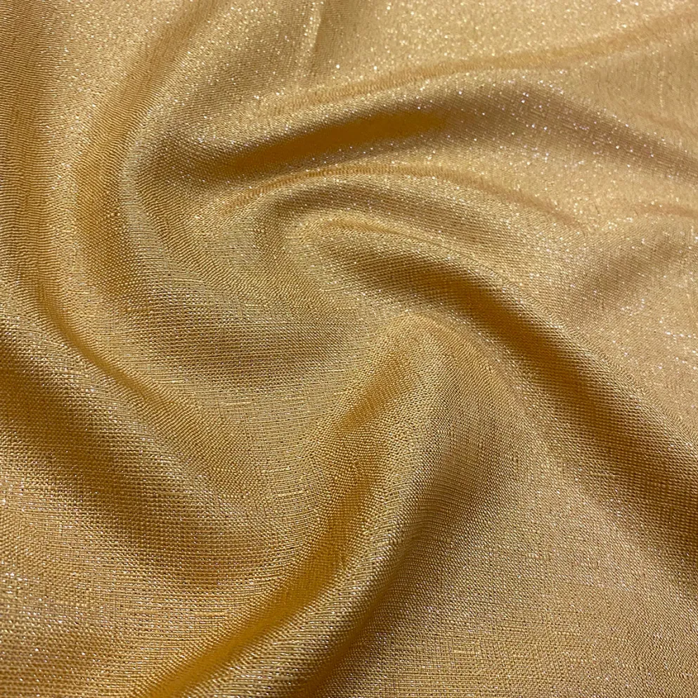 Metallic Burlap Table Linen in Gold/Silver