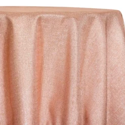 Metallic Burlap Table Linen in Blush/Silver