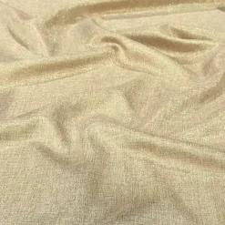 Metallic Burlap Table Linen in Beige/Gold