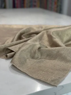 Metallic Burlap Table Linen in Champagne/Gold