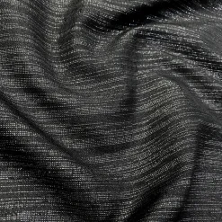 Metallic Burlap Table Linen in Black/Silver