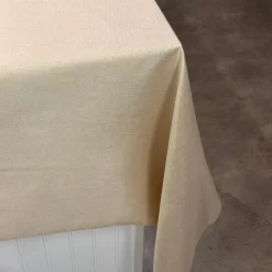 Metallic Burlap Table Napkins in Beige/Gold
