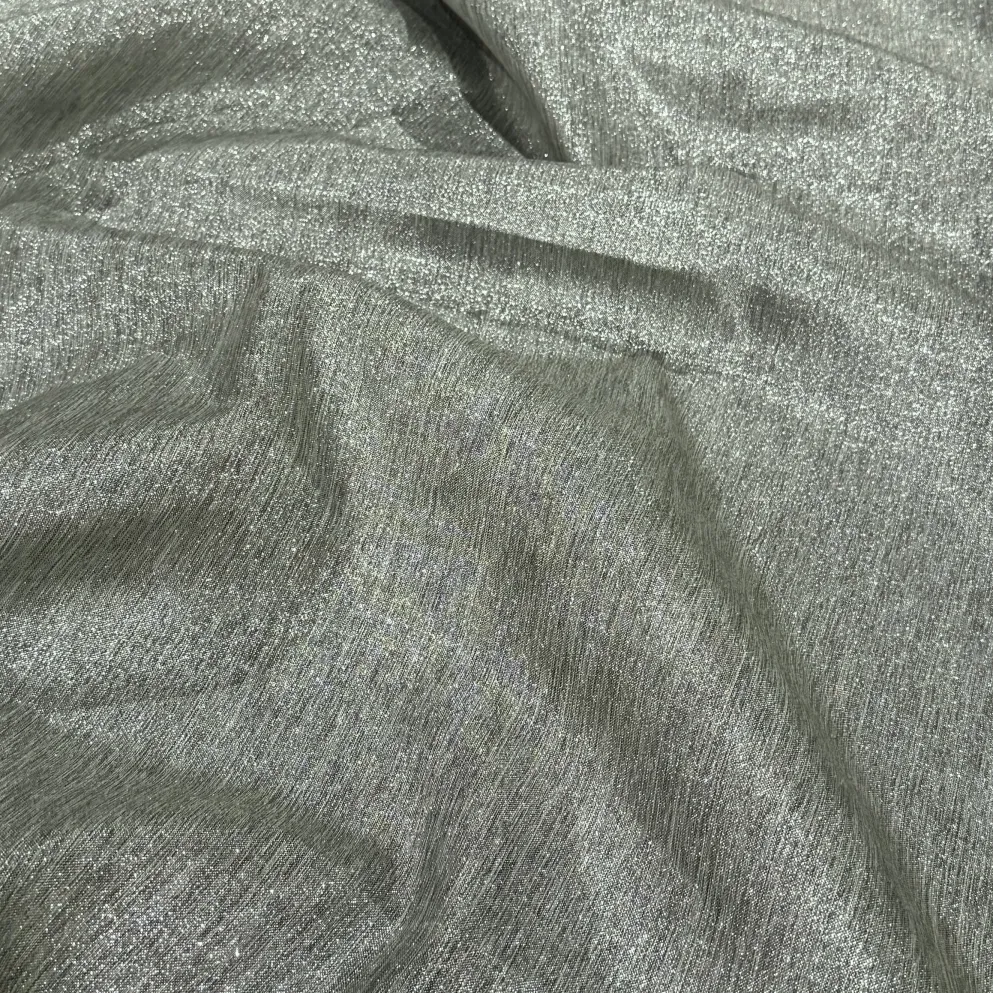 Metallic Burlap Table Napkins in Platinum
