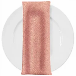 Metallic Burlap Table Napkins in Pink/Gold
