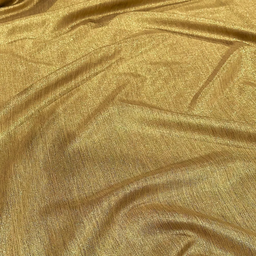 Metallic Burlap Table Runner in Gold/Gold