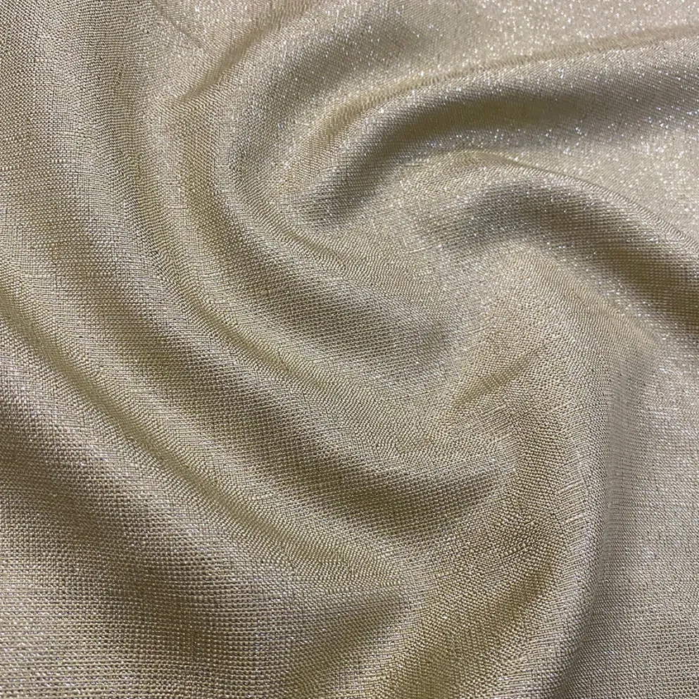 Metallic Burlap Table Runner in Champagne/Silver