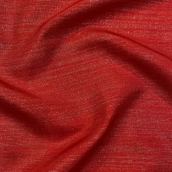 Metallic Burlap Table Runner in Red/Silver