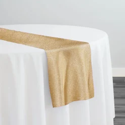 Metallic Burlap Table Runner in Gold/Silver