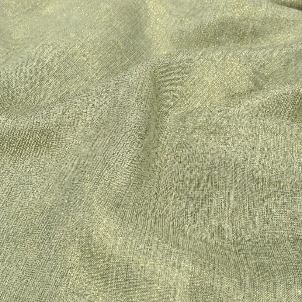 Metallic Burlap Table Runner in Sage/Gold