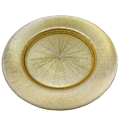 Metallic - Glass Charger Plate in Gold (Item # 0071)
