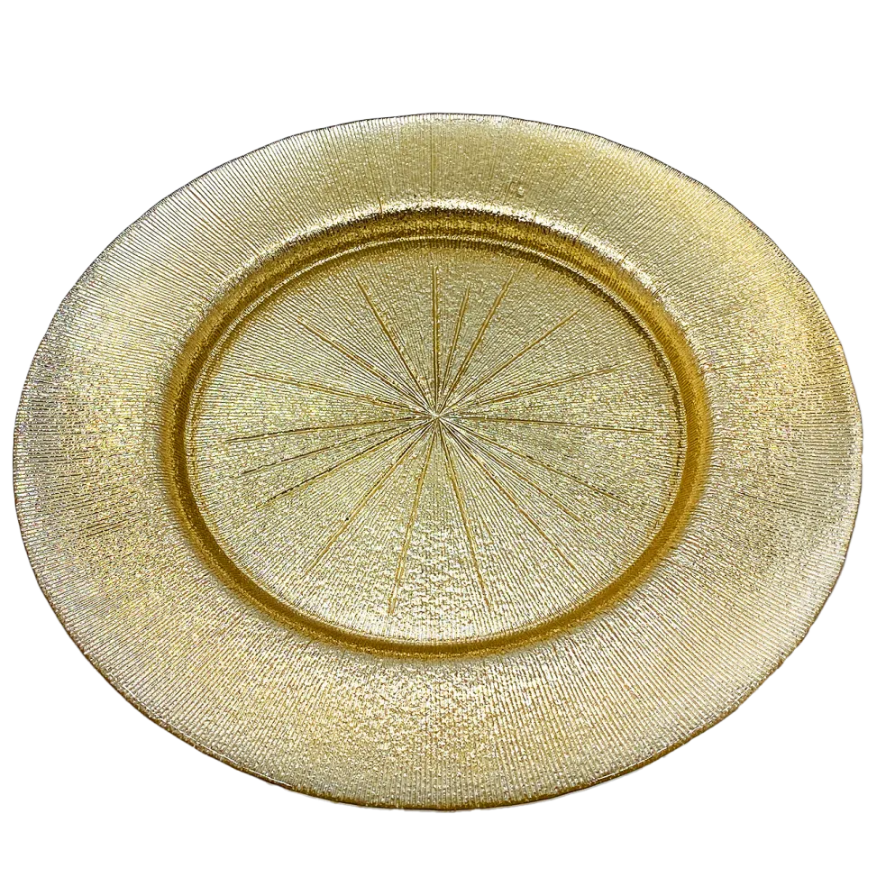Metallic - Glass Charger Plate in Gold (Item # 0071)