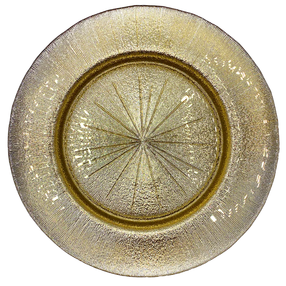 Metallic - Glass Charger Plate in Gold (Item # 0071)