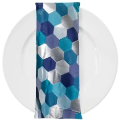 Metro Jacquard (Reversible) Table Napkin in Blue