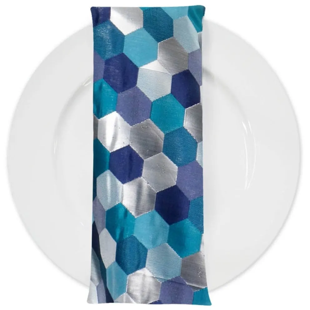 Metro Jacquard (Reversible) Table Napkin in Blue