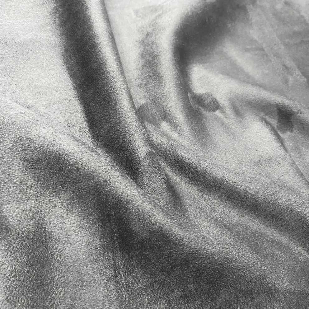 Microfiber Suede Table Linen in Lt Grey