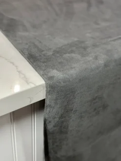 Microfiber Suede Table Linen in Dk Grey