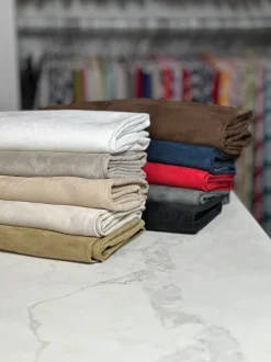 Microfiber Suede Table Linen in Black