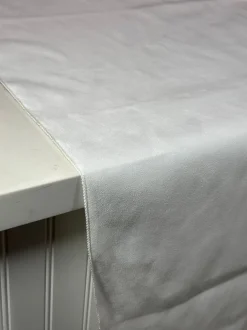 Microfiber Suede Table Linen in White