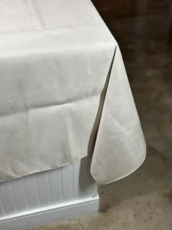 Microfiber Suede Table Linen in Ivory